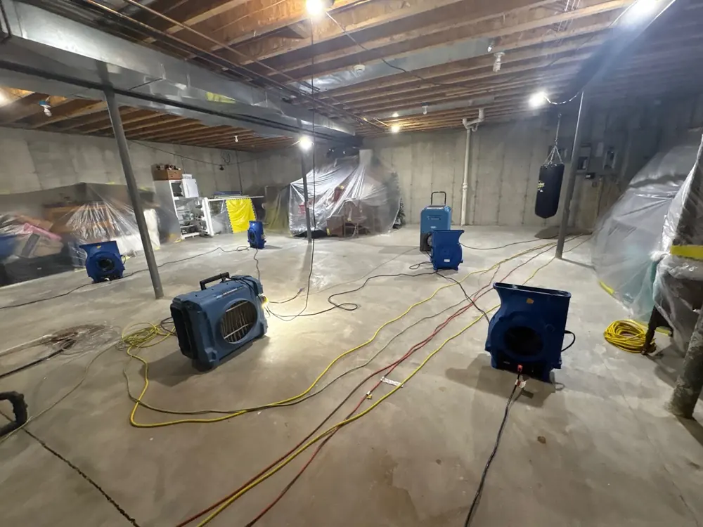 Restoration equipment on an Arlington job