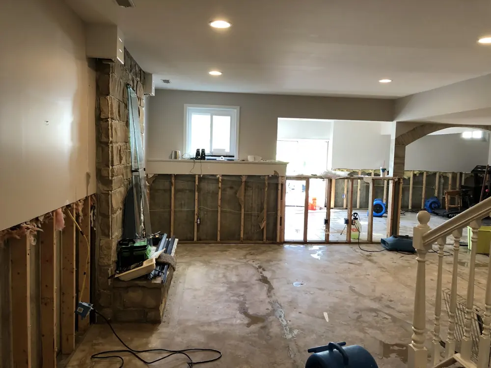 Restoration equipment on an Arlington job