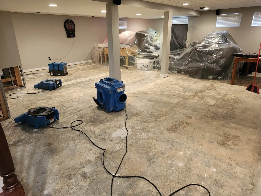Restoration equipment on an Arlington job