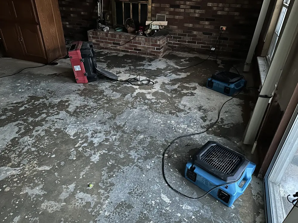 Garage Water Damage in Euless, Texas