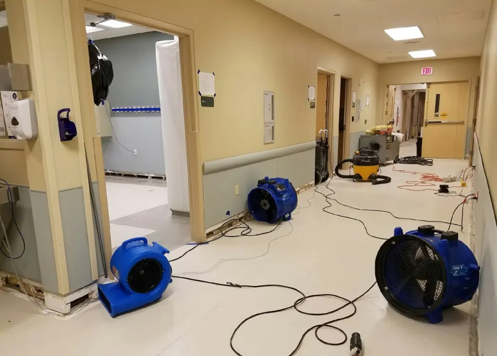 Restoration equipment on an Arlington job